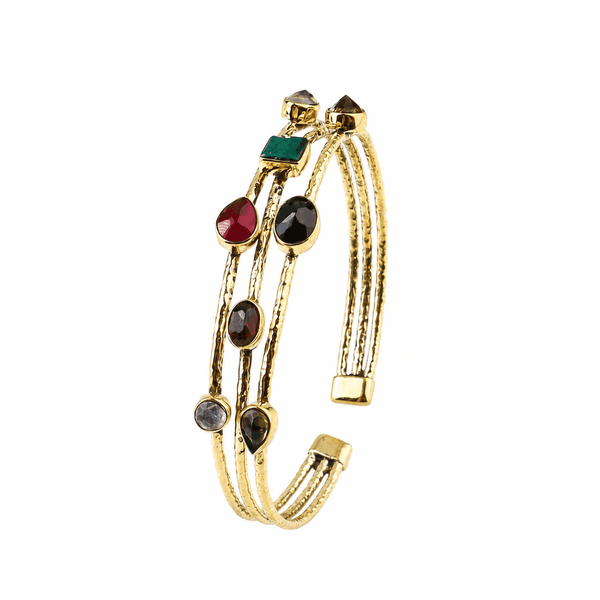 Brass fashion bracelet front view featuring a stylish design and premium brass finish