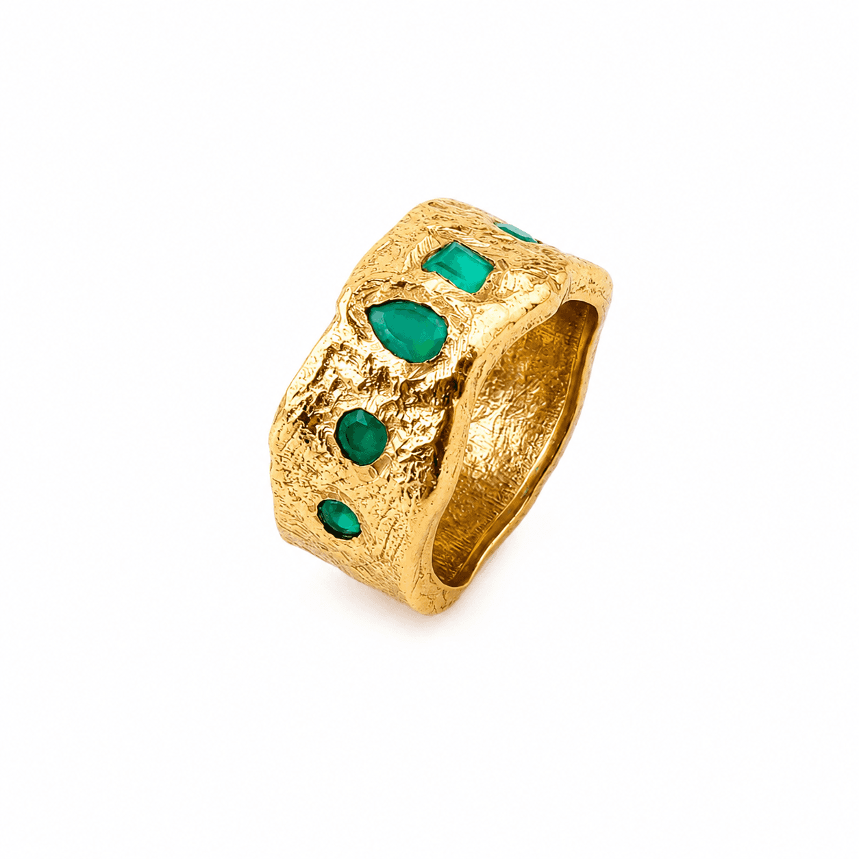 Brass Fashion Ring front view featuring a stylish design and premium brass finish