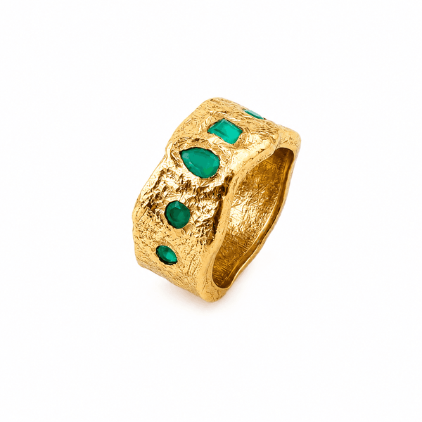 Brass Fashion Ring front view featuring a stylish design and premium brass finish