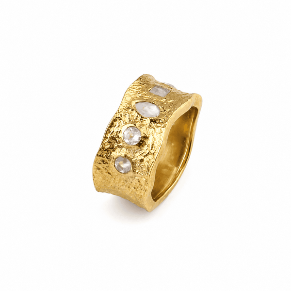 Brass Fashion Ring front view featuring a stylish design and premium brass finish