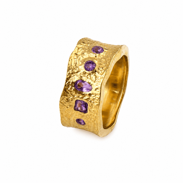 Brass Fashion Ring front view featuring a stylish design and premium brass finish