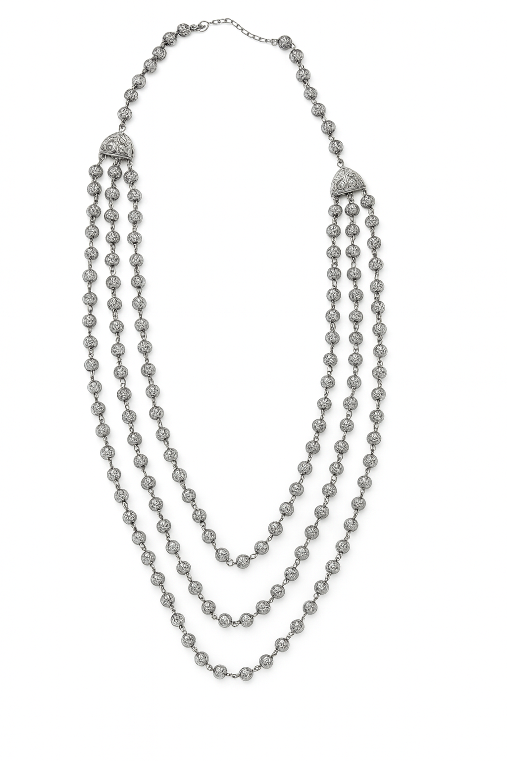 Oxidized 3 layer mohan maal necklace