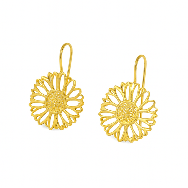 Gulbahaar Earrings in 92.5% Sterling Silver – Floral Elegance
