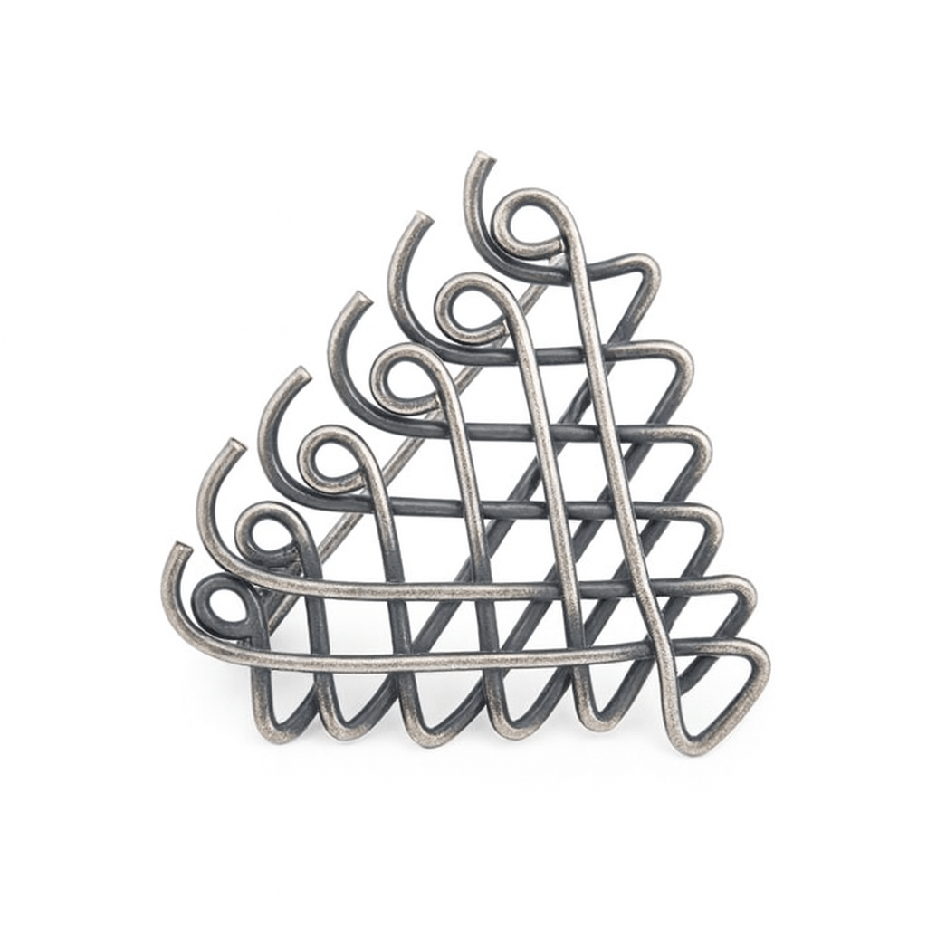 Silver Saraswati Brooch Pin (Big) in sterling silver with intricate design for elegant accessories