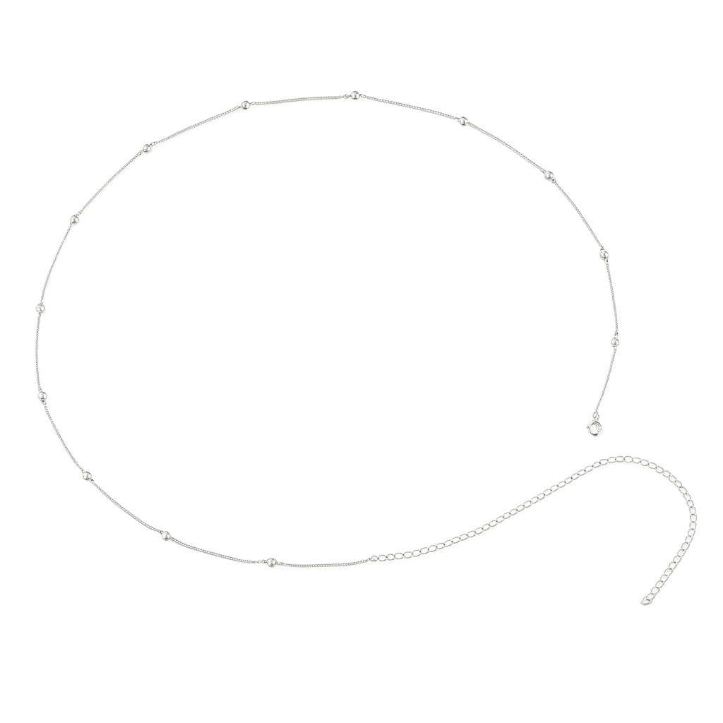 Classic pearl waist chain kamar bandh in 92.5 sterling silver