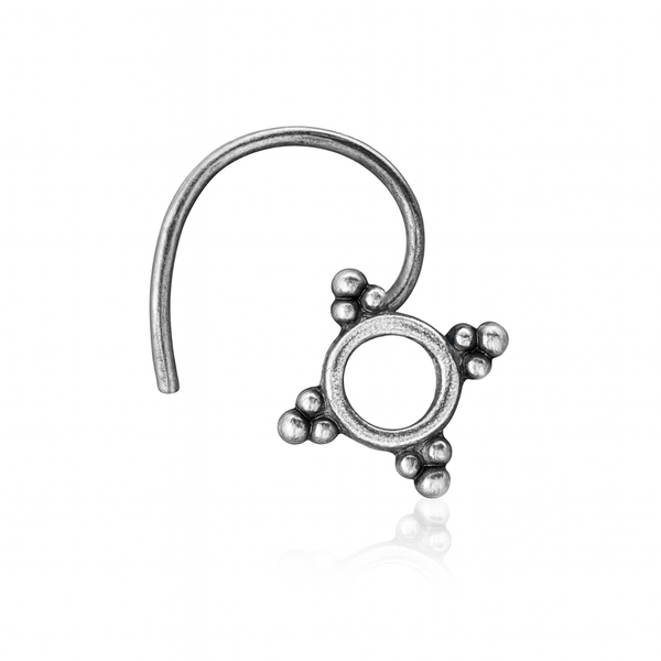 Nabha nose pin pierced in 92.5 sterling silver
