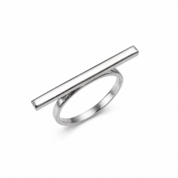 Classic Silver Ring : Line