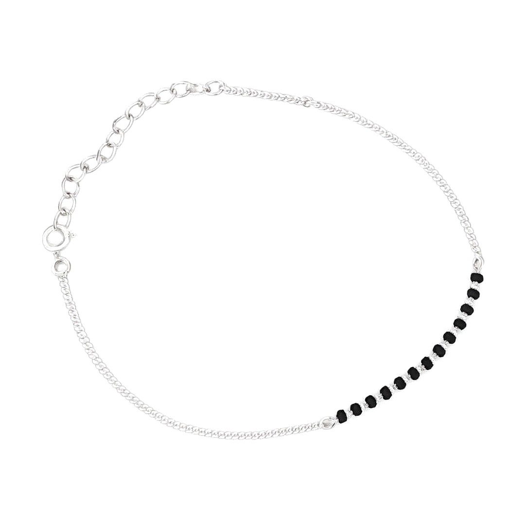 Classic Silver Chain Mangalsutra Bracelet