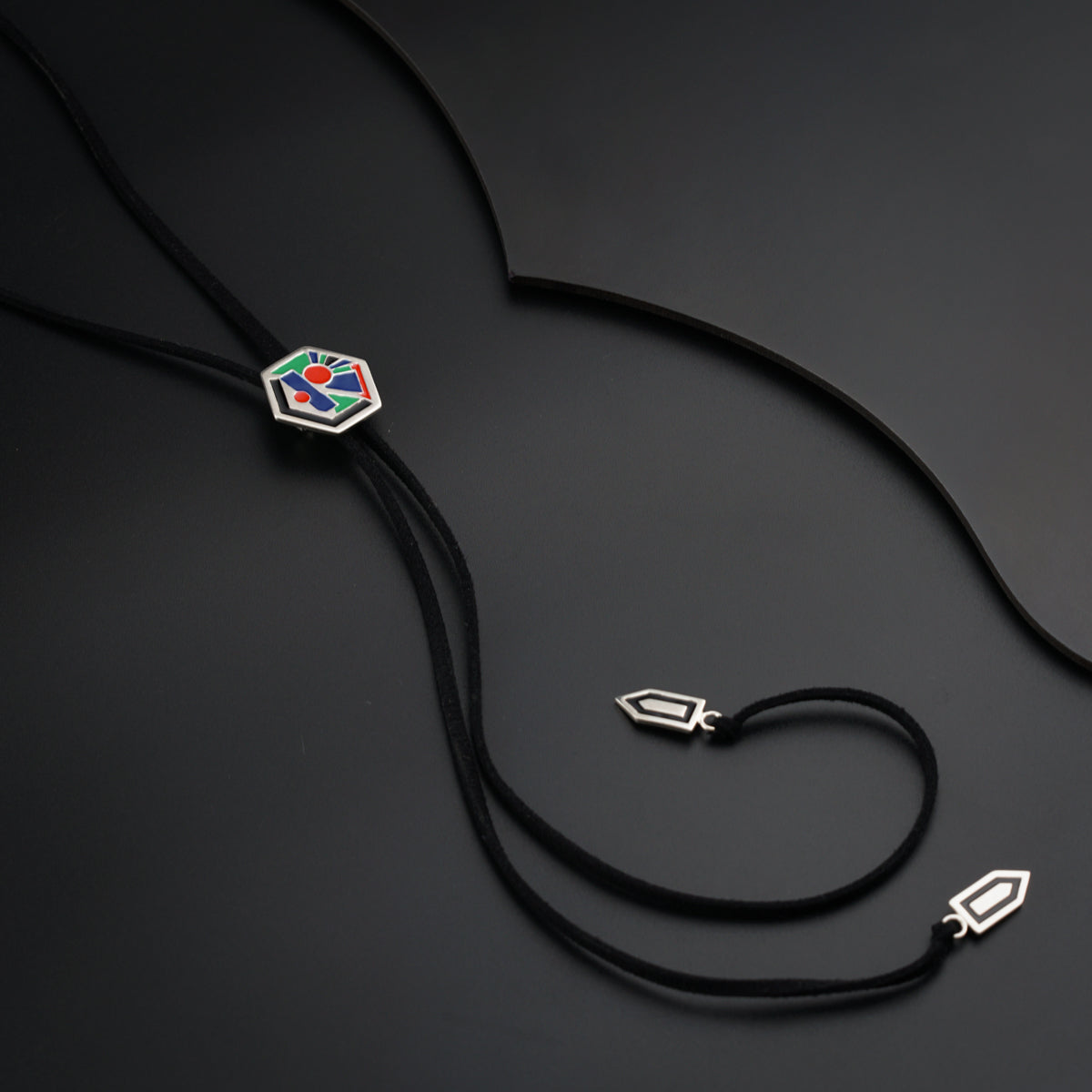 Bolo Tie - Enamel Abstract