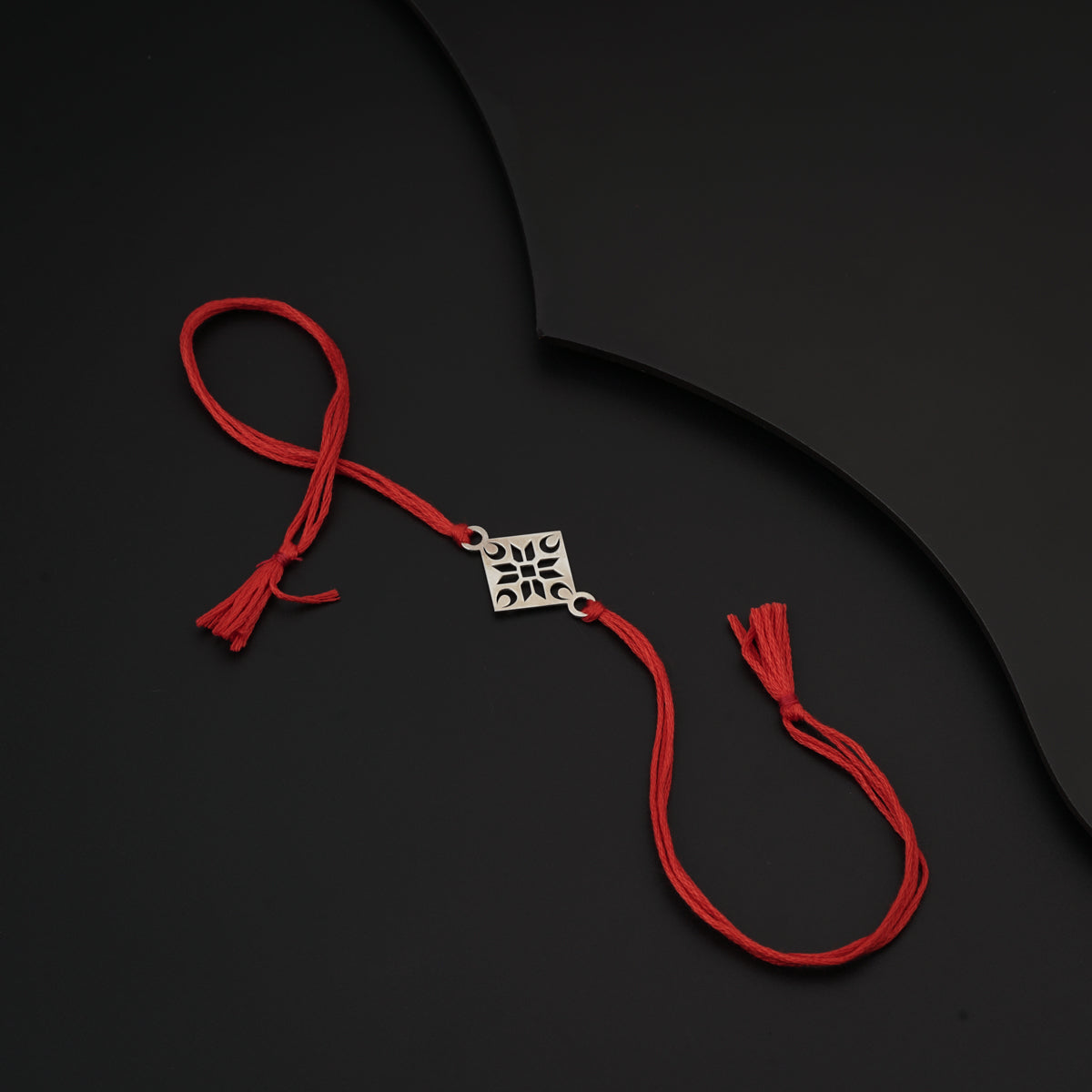 Silver Laser cut Rakhi