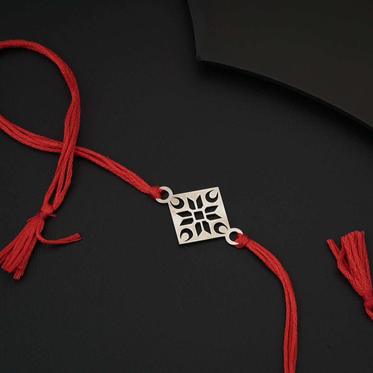 Silver Laser cut Rakhi