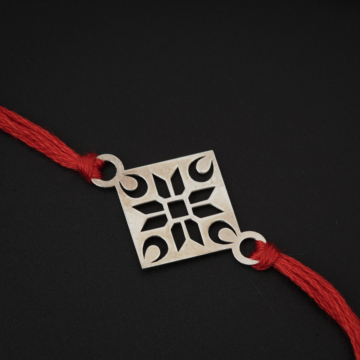 Silver Laser cut Rakhi