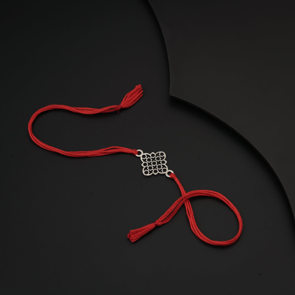 Silver Laser cut Rakhi