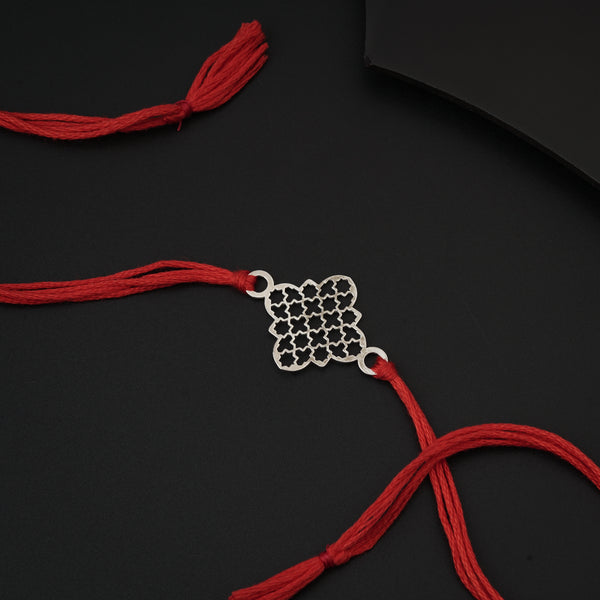 Silver Laser cut Rakhi