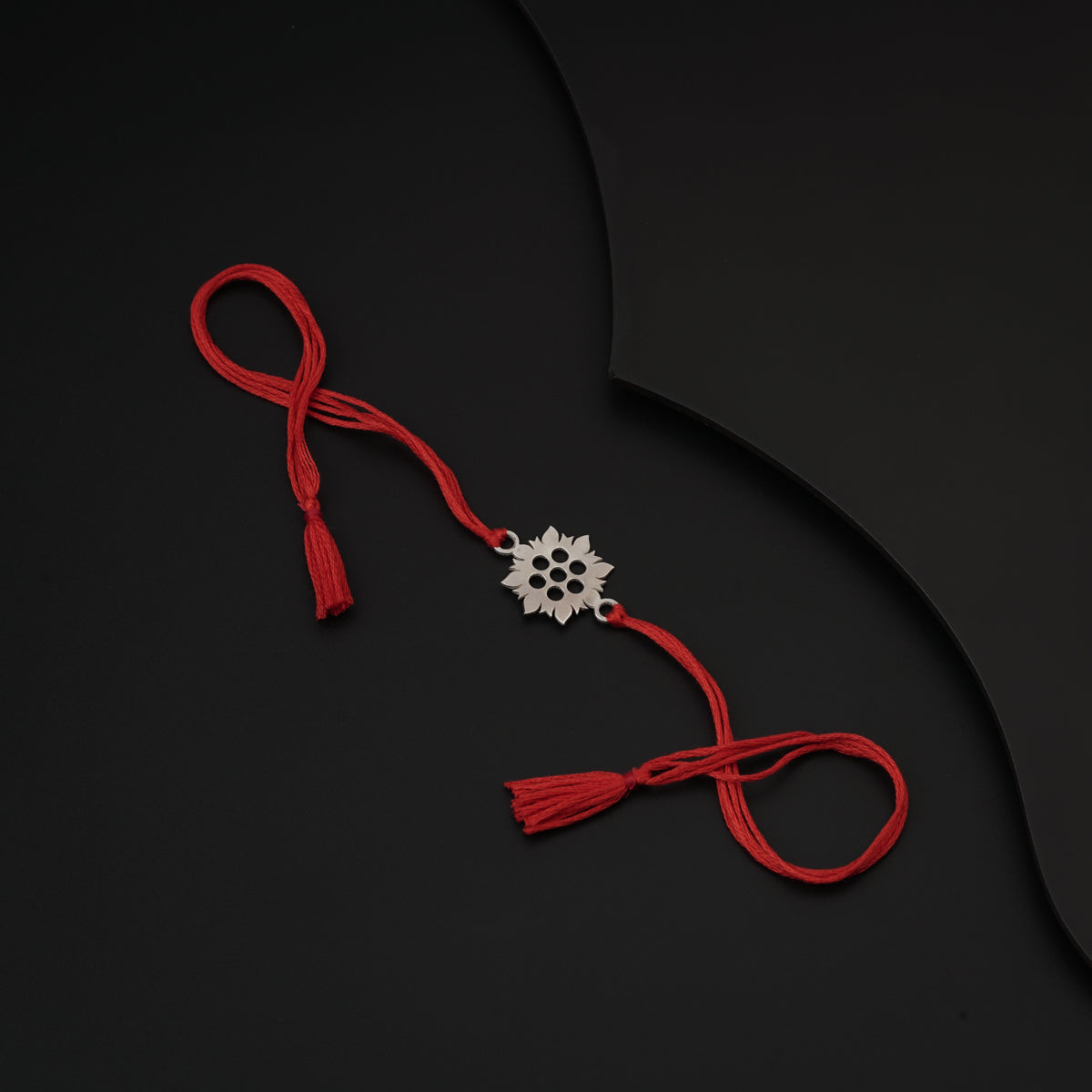 Silver Laser cut Rakhi