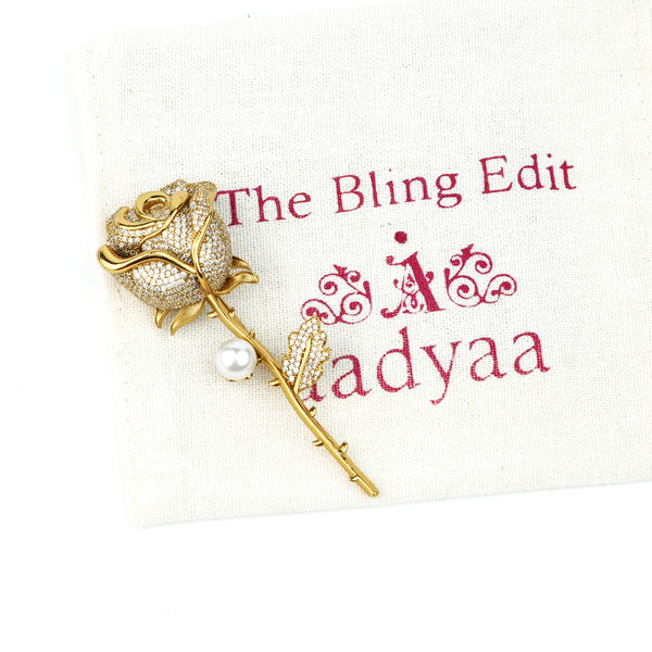 22K Gold Plated Fashion Unisex Brooch