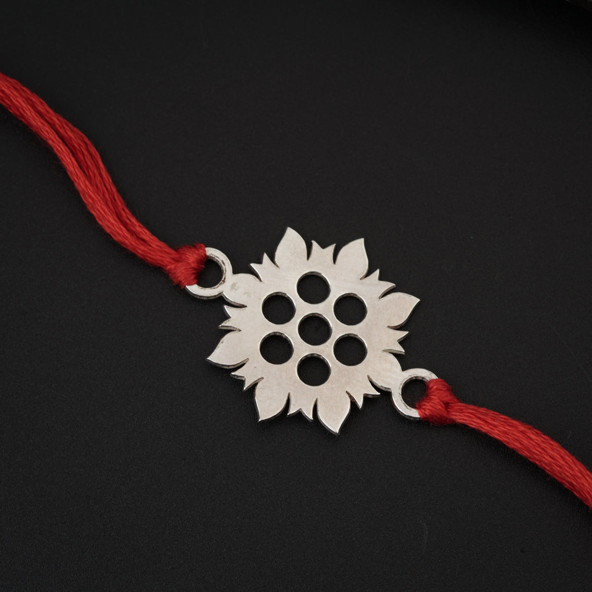 Silver Laser cut Rakhi