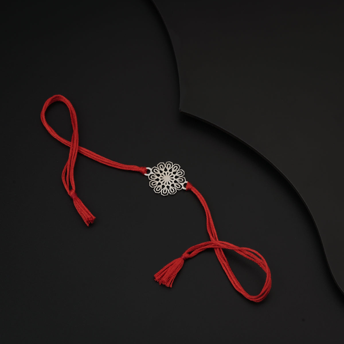 Silver Laser cut Rakhi