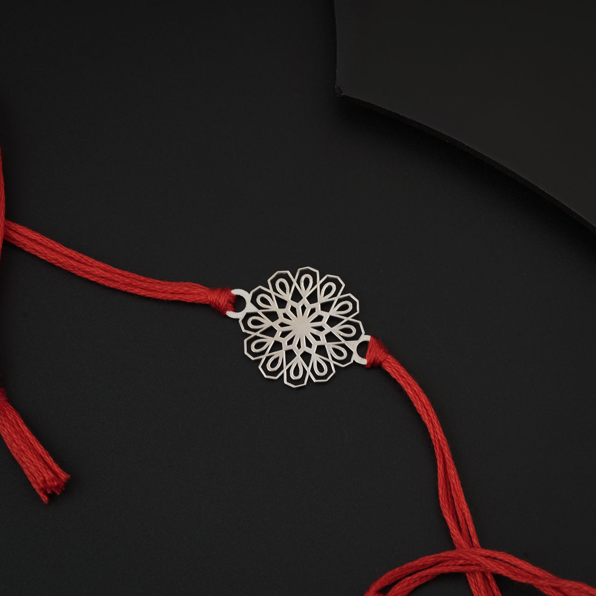 Silver Laser cut Rakhi