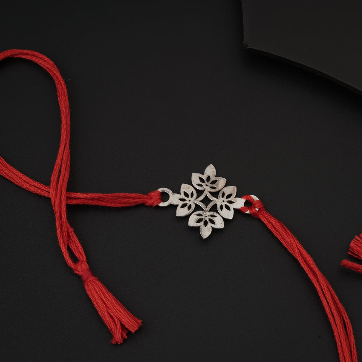 Silver Laser cut Rakhi