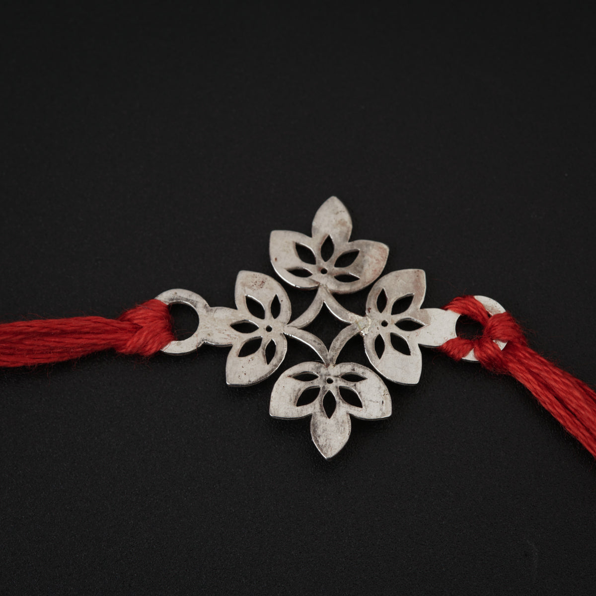 Silver Laser cut Rakhi