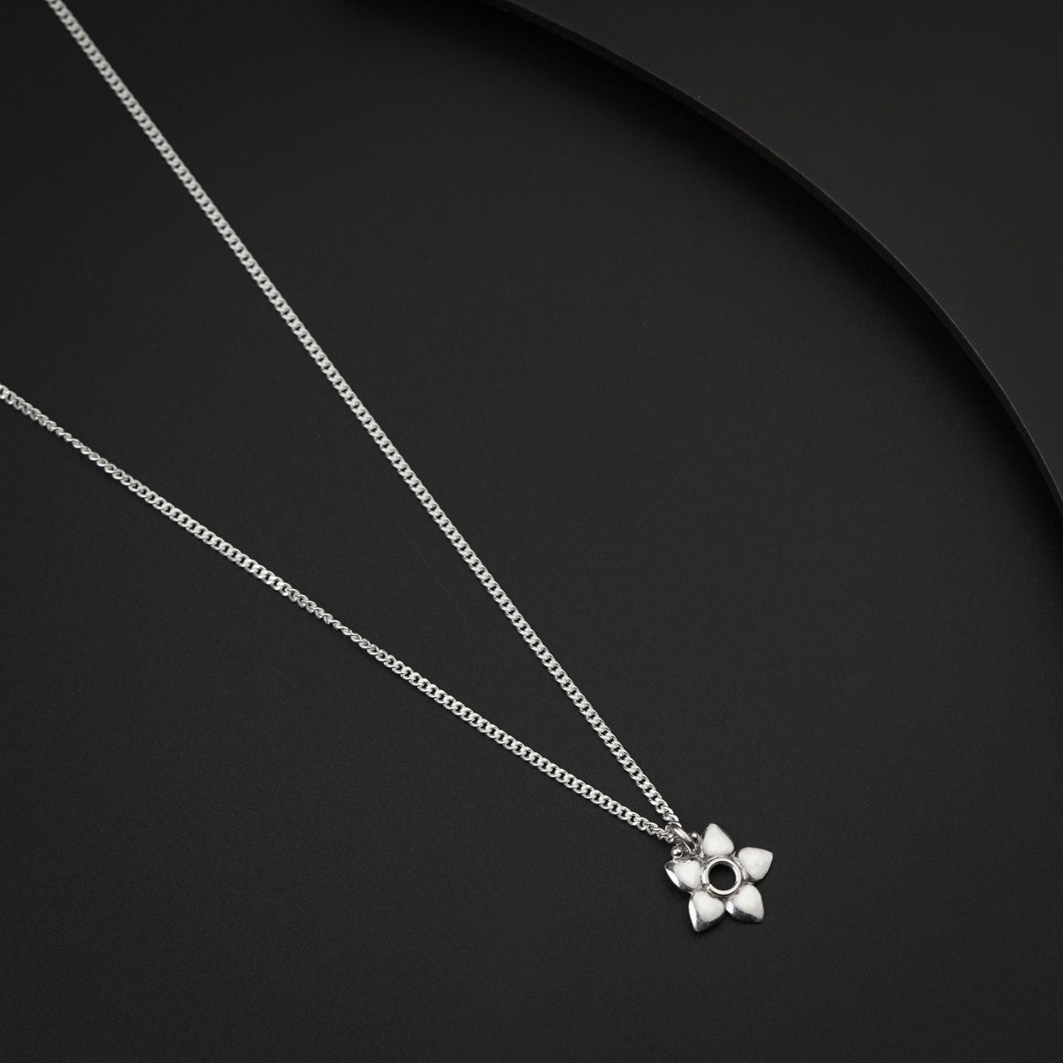 Silver Charm Chain Necklace