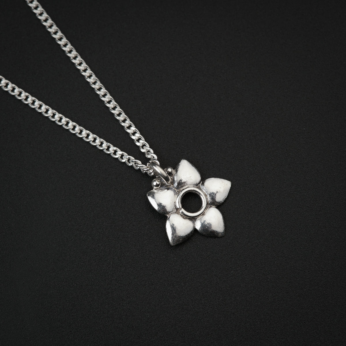 Silver Charm Chain Necklace