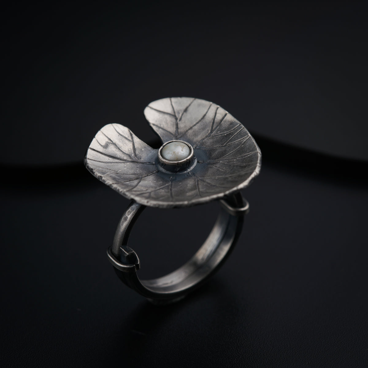 a close up of a ring on a table