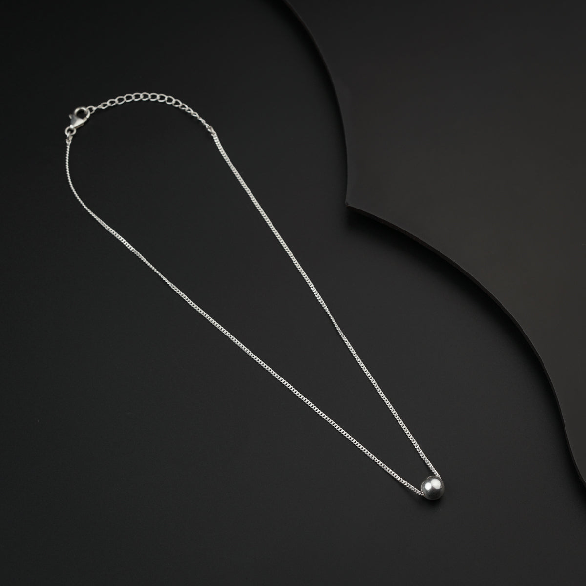 Silver Bead Chain Necklace