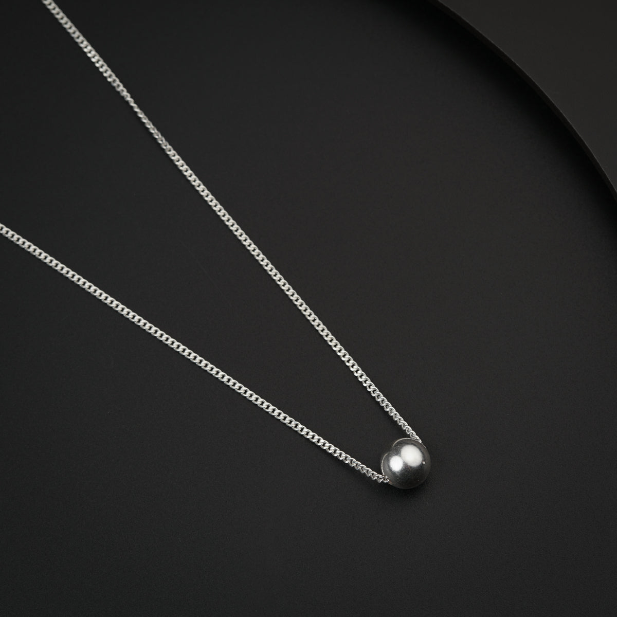 Silver Bead Chain Necklace