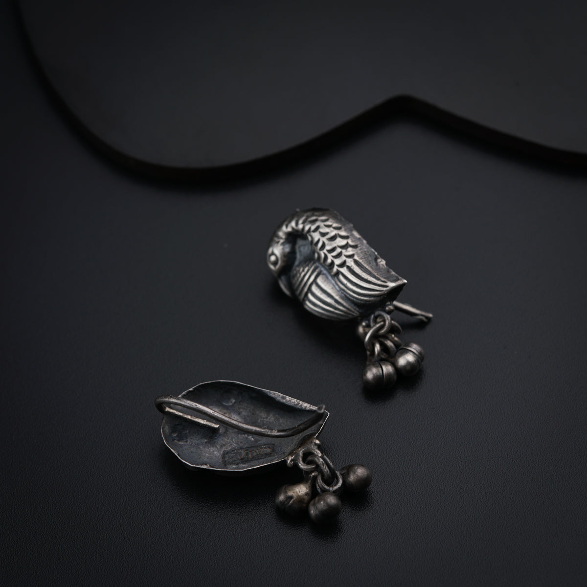 Peacock Earrings : Hook Style
