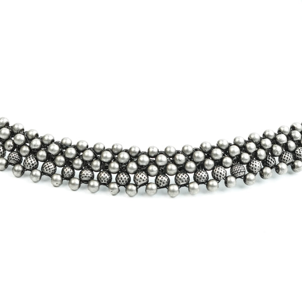 Oxidised Silver Thushi
