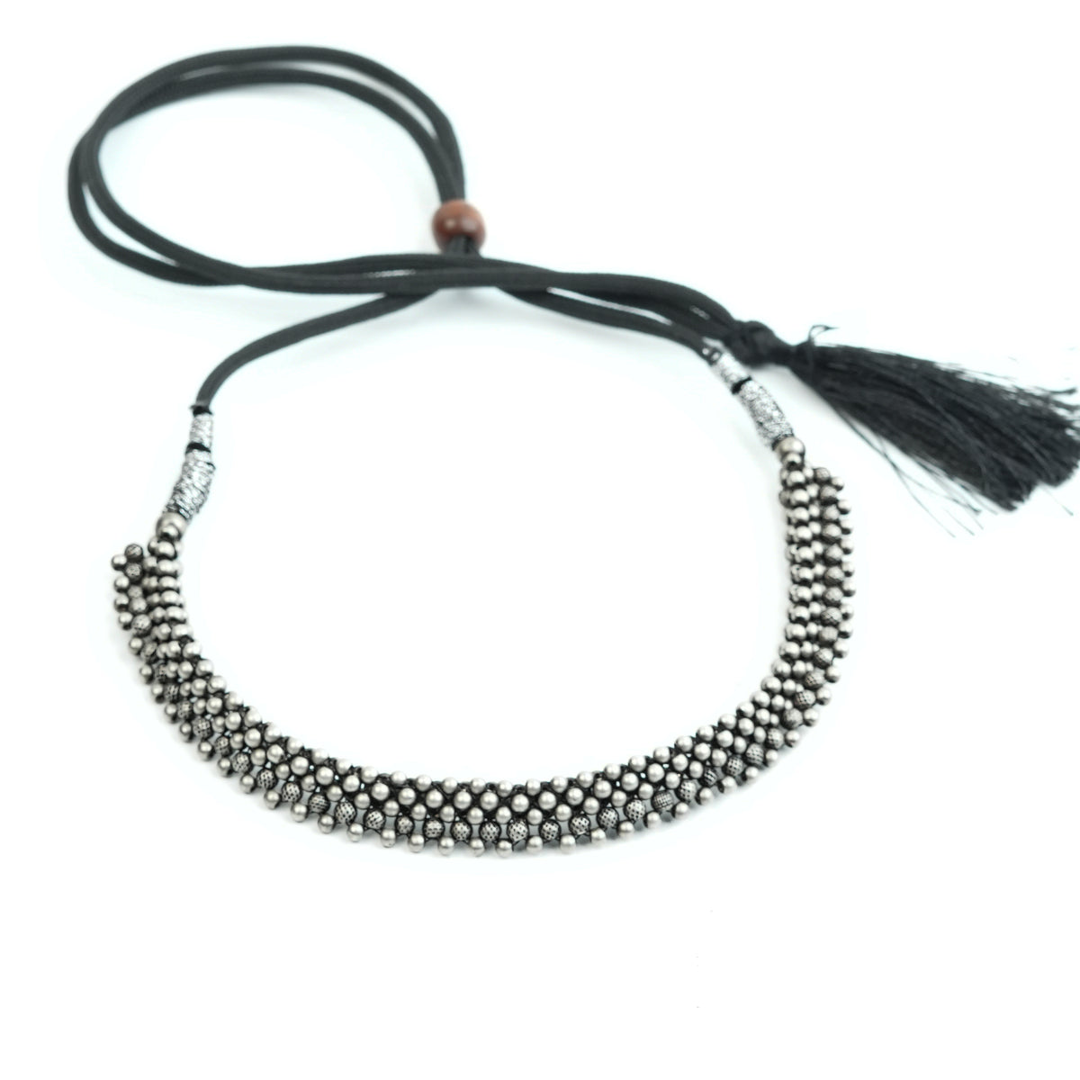 Oxidised Silver Thushi