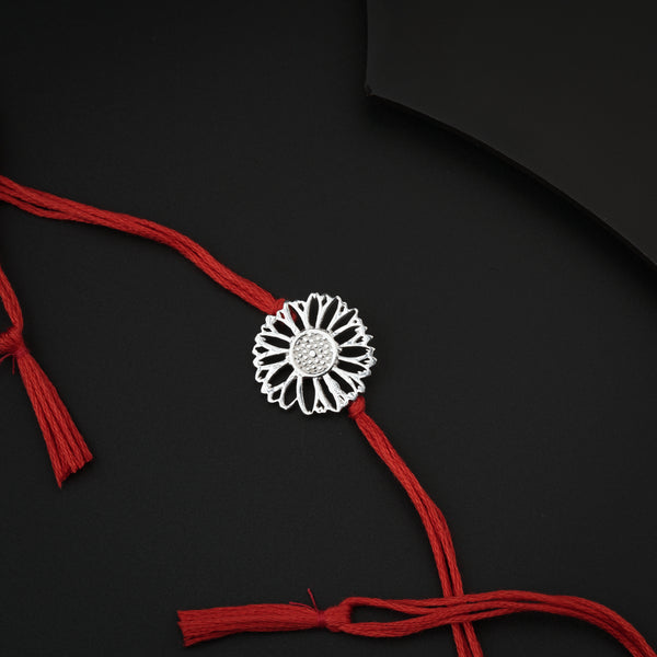 Handmade Silver Rakhi: Gulbahaar