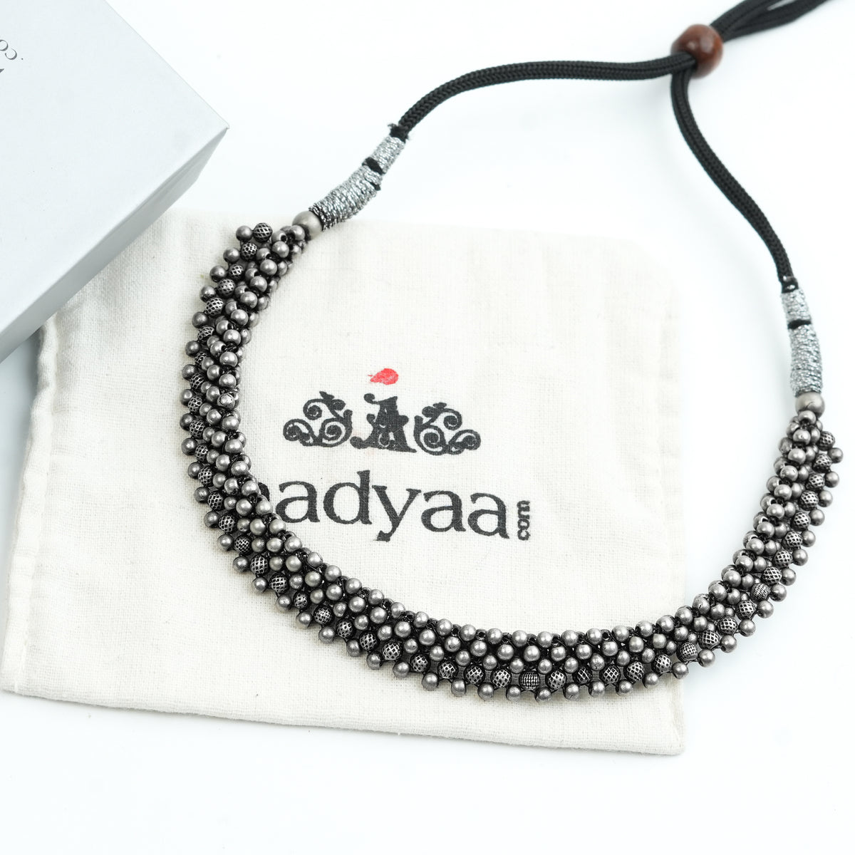 Oxidised Silver Thushi
