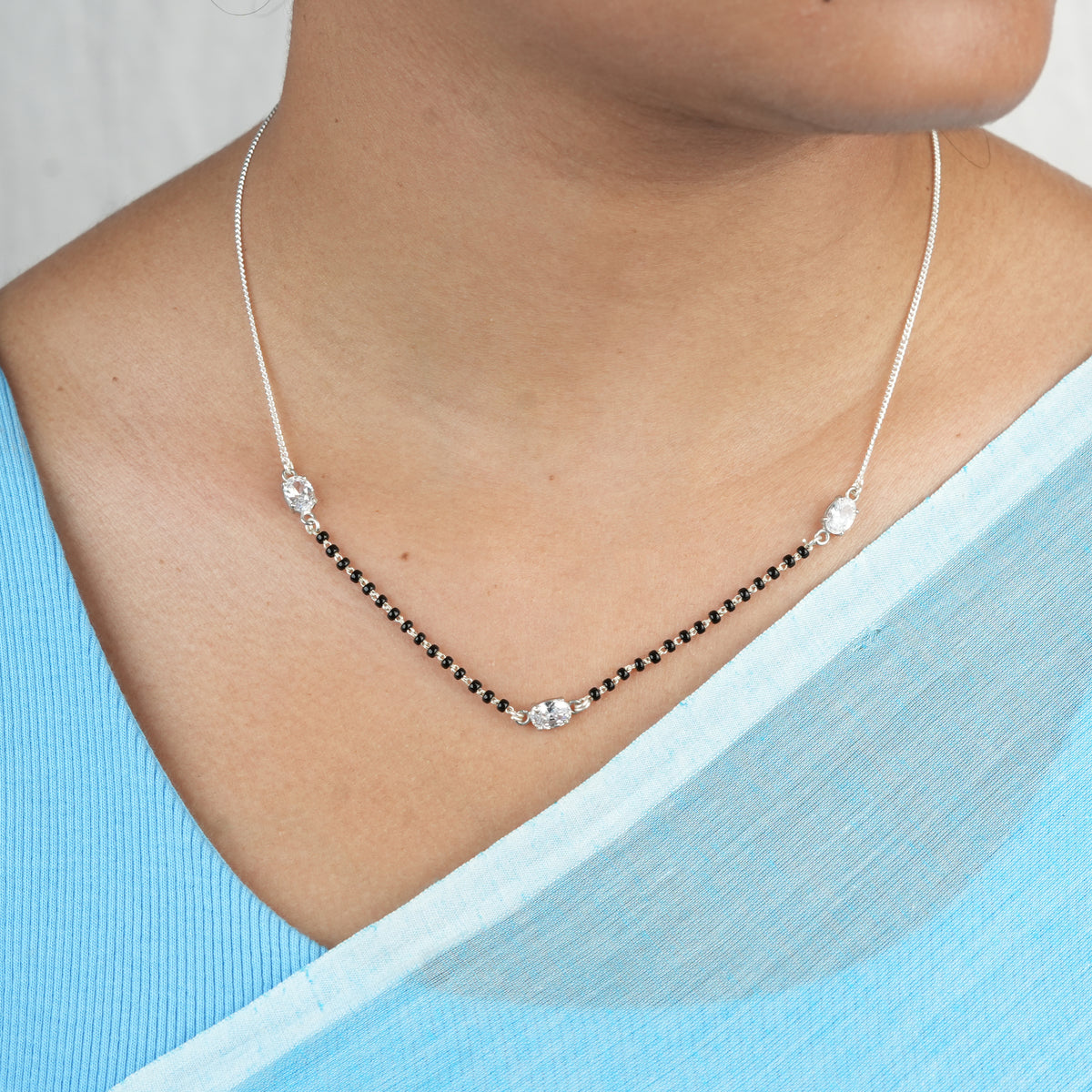Oval CZ Mangalsutra