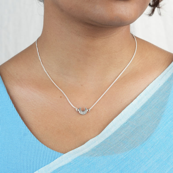 CZ Moon Chain Necklace