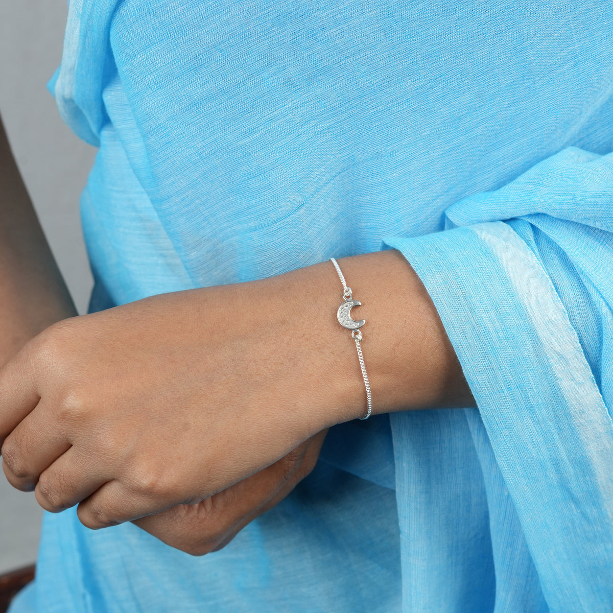 CZ Moon Chain Bracelet