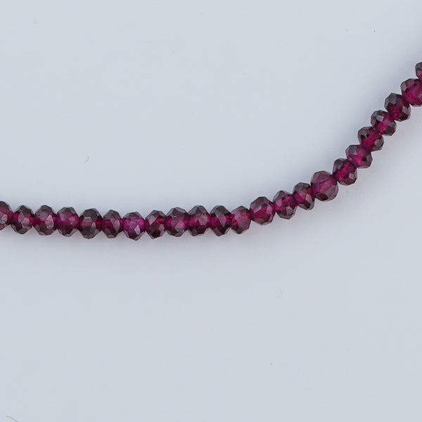 Red Jade & Garnet Silver Anklet (Project Handmade)