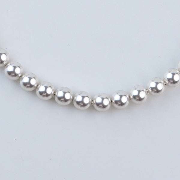 Silver Anklet with 6mm Swarovski Pearl