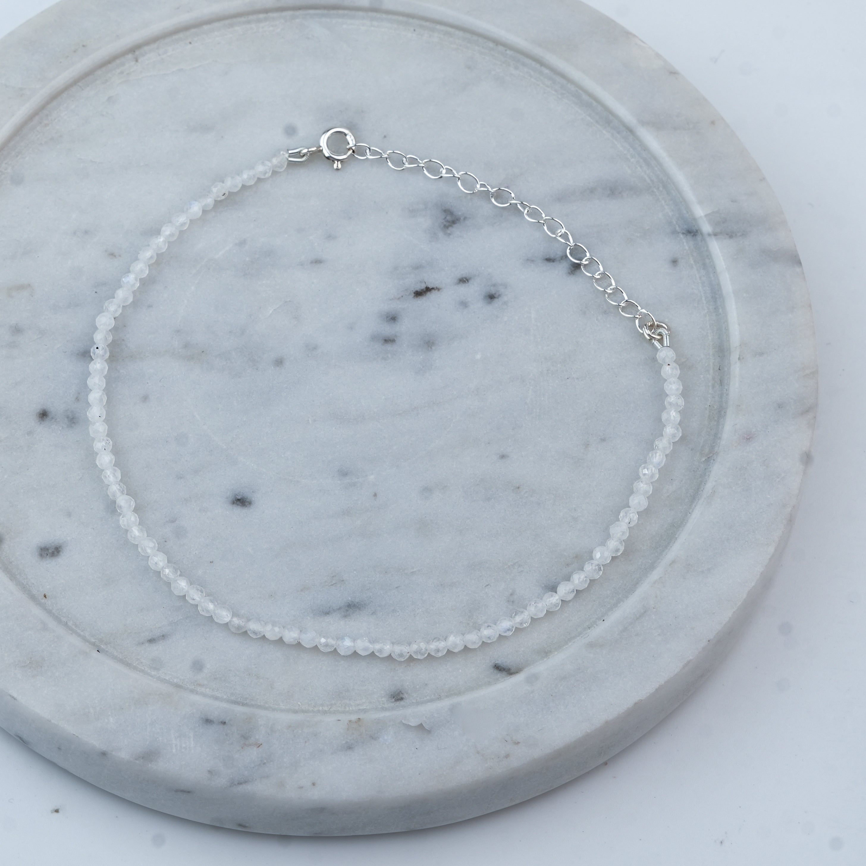 Moonstone Silver Anklet (Project Handmade)