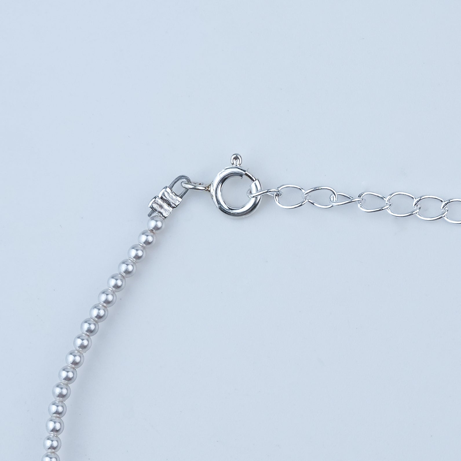 Silver Anklet with 2mm Swarovski Pearl