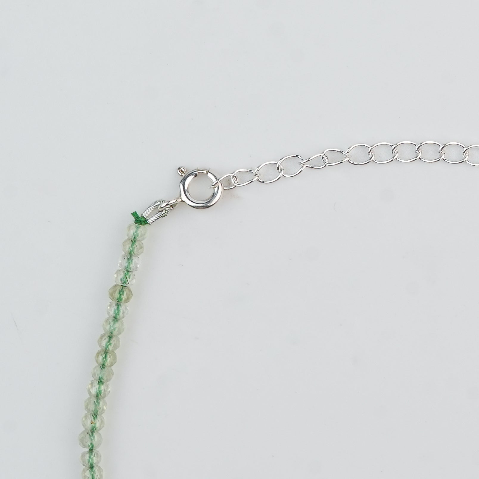 Peridot Silver Anklet (Project Handmade)