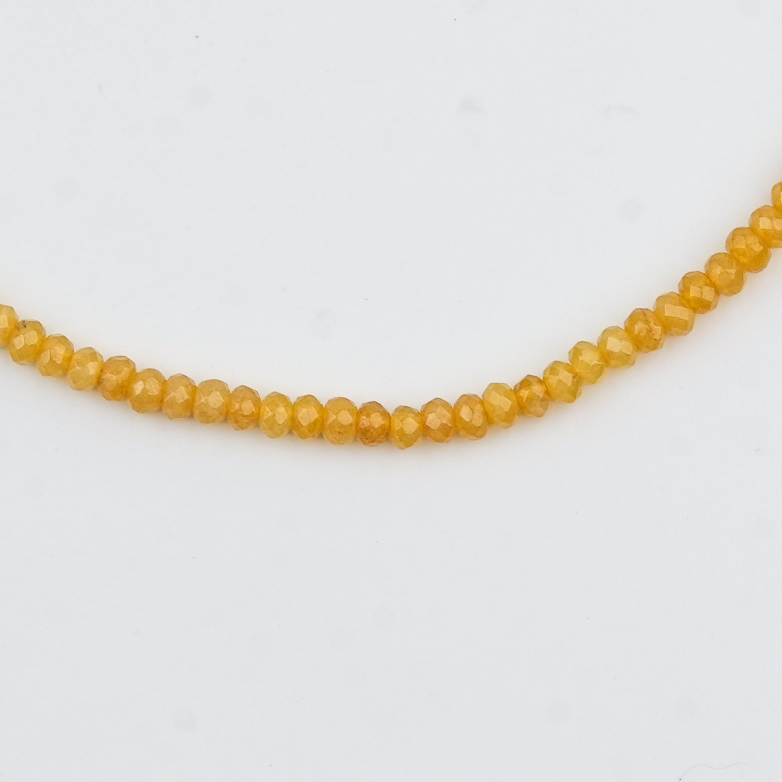 Yellow Jade Silver Anklet (Project Handmade)