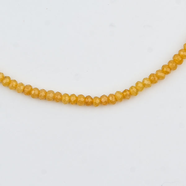 Yellow Jade Silver Anklet (Project Handmade)