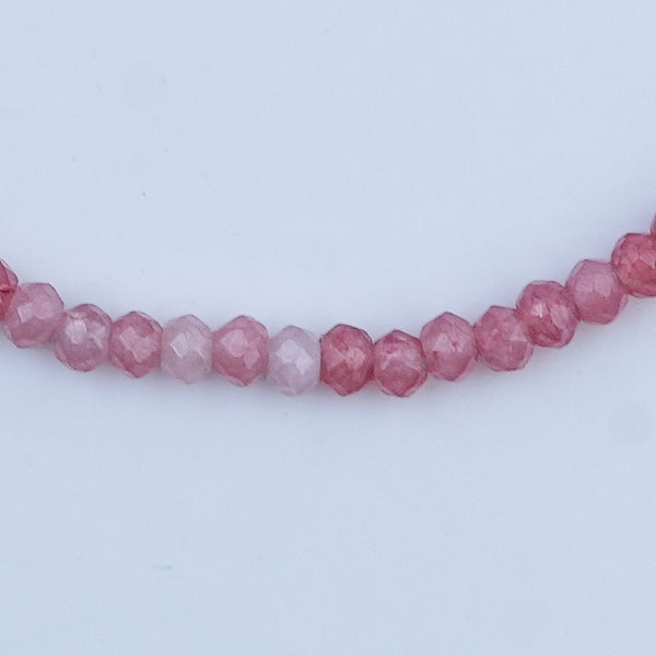 Pink Jade Silver Anklet (Project Handmade)