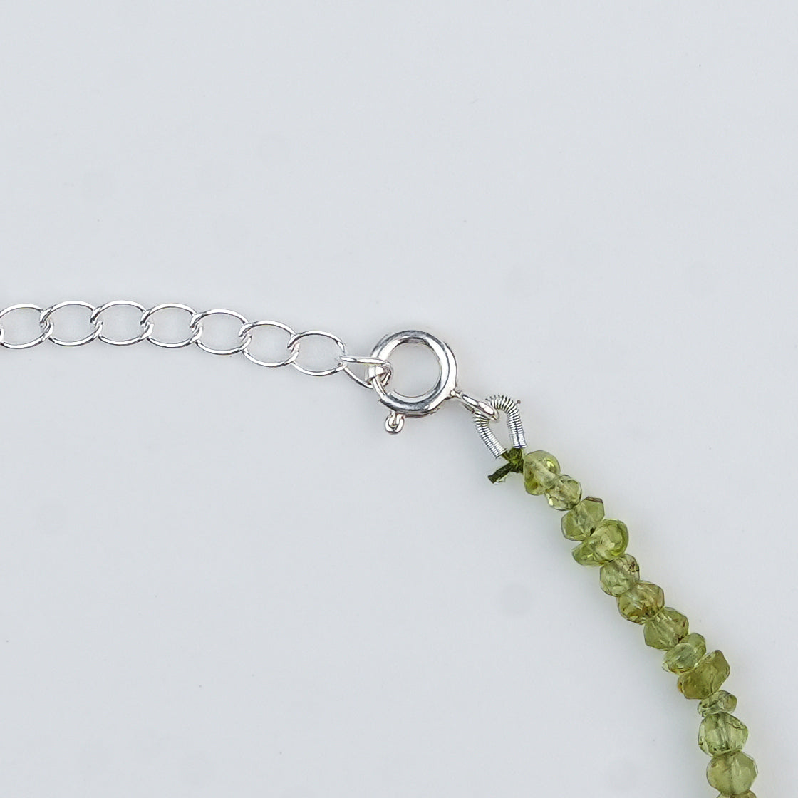 Peridot Silver Anklet (Project Handmade)