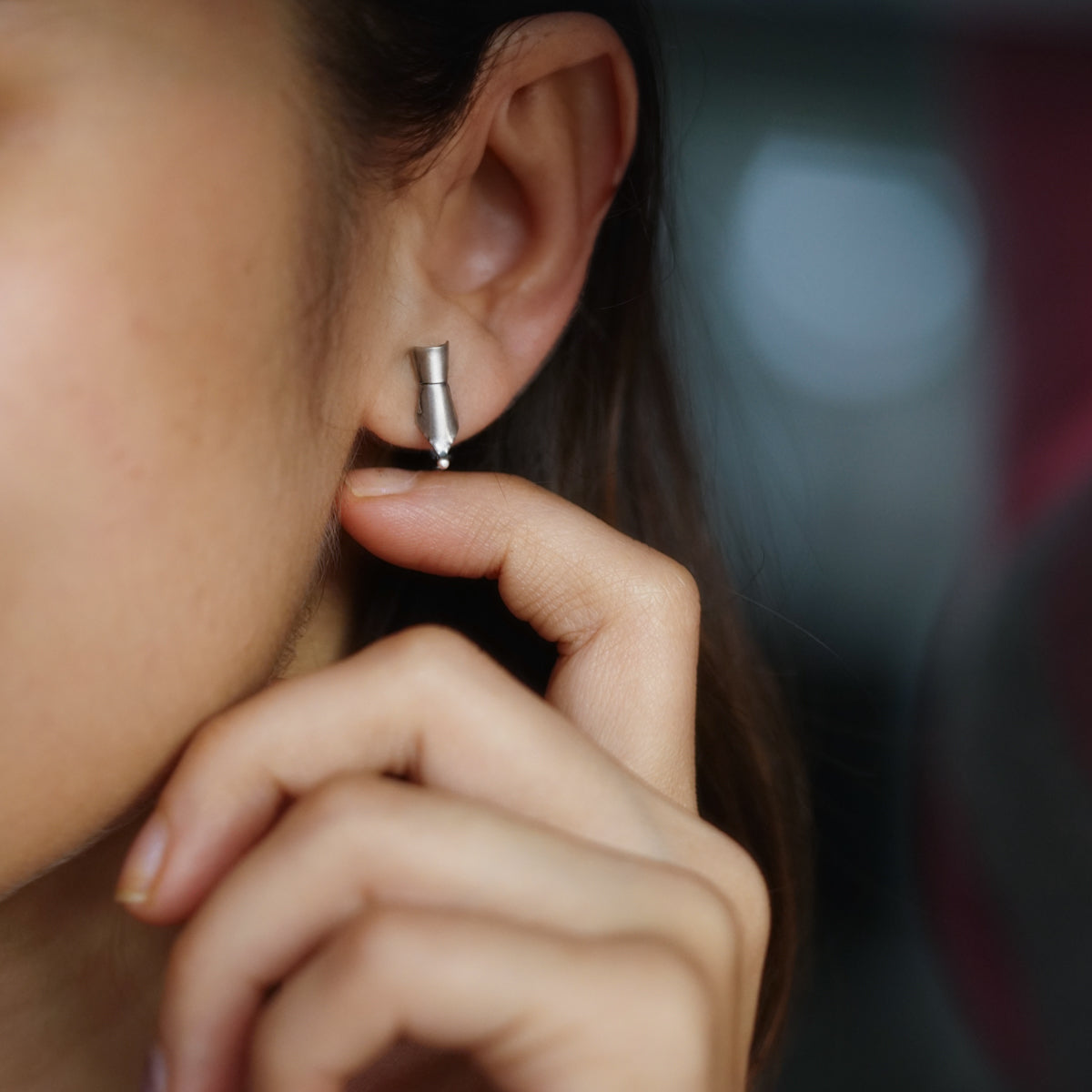 Silver Nib Earrings