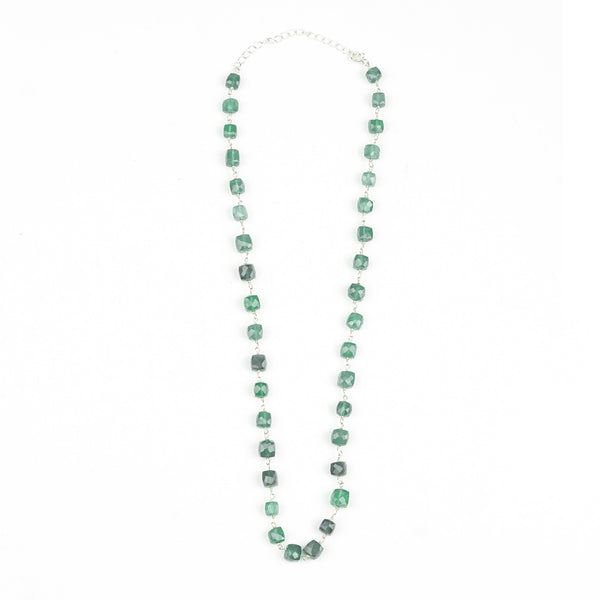 Silver Green Onyx Ganghan Necklace