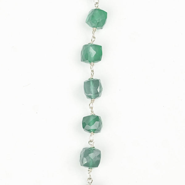 Silver Green Onyx Ganghan Necklace